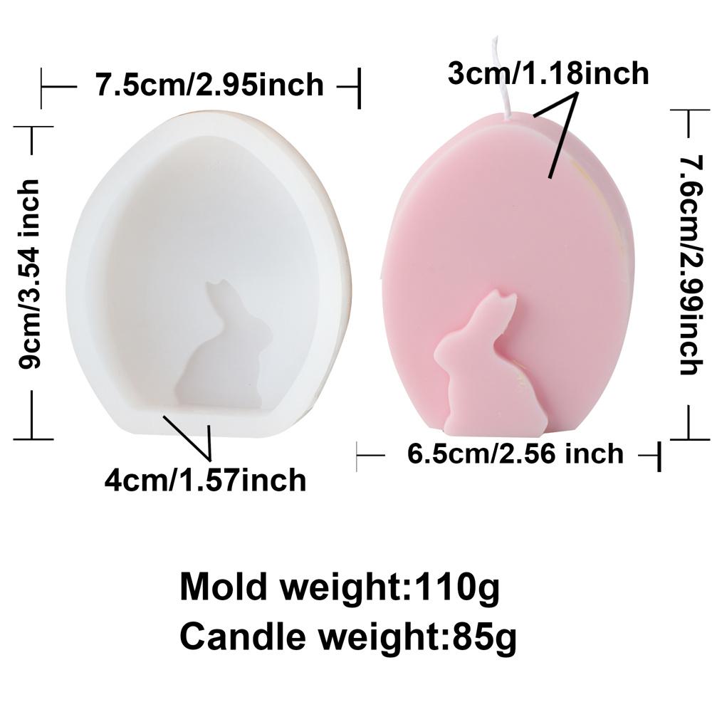Easter Embossed Egg Flower Rabbit Candle Silicone Mold DIY Animal Bunny Scented Soap Plaster Making Mould Home Decor