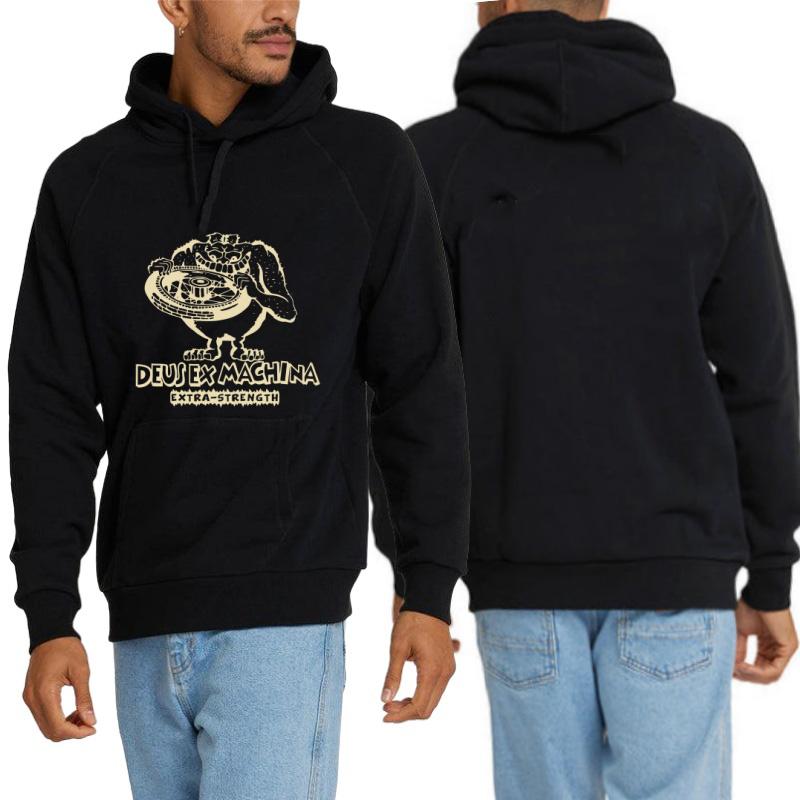 DEUS EX MACHINA Men Women Letter Printed Graph Hoodie Oversize Hoody Sweatshirt 2025 Autumn Y2k Pullover Hooded Pure Cotton Tops
