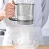 Halbautomatischer Mehlsieb mit Handpressendesign Transparenter Mehlsieb Antihaft-Küchenwerkzeuge Bäckerei Backzubehör