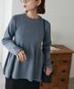 Colors Ribbed Peplum Pullover DCZ10A2105A0016 Free Size Gray [Discoat] [New Added/Revival] [WEB Exclusive]
