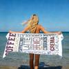 Coffee Lover Word Art Beach Towel Patterned Sunscreen And Windproof Suitable For Swimming Pool Camping Travel Blanket