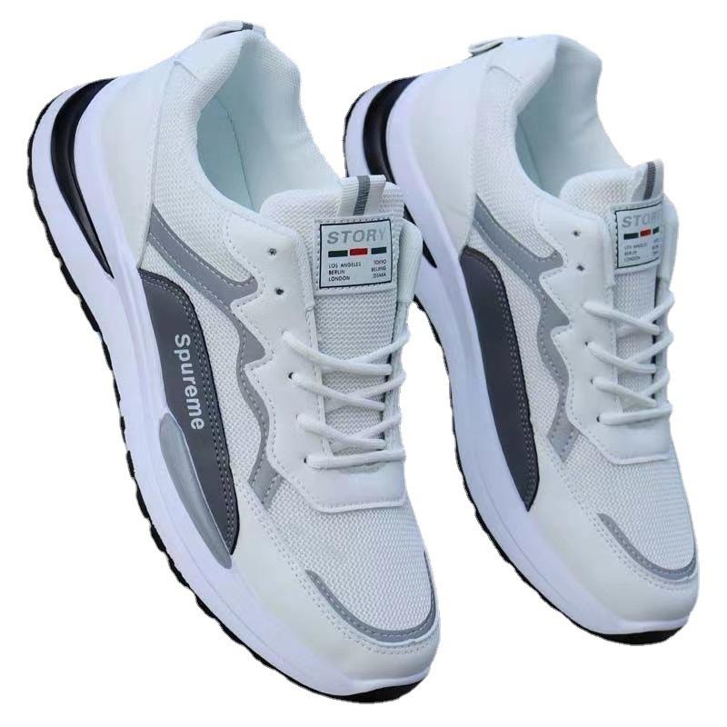 [Automatic Distribution] New Men's Shoes Breathable Mesh Running Shoes Men's Sports Soft-soled Casual Trendy Shoes Dad Shoes