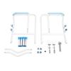 Folding Toilet Safety Rail Adjustable Width Height Padded Handles Stand Alone Toilet Handrails for