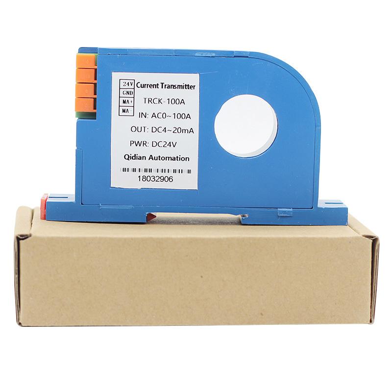 AC 50A 100A 200A 500A open loop transmitter Hall current sensor transducer with 4-20mA 0-5V 0-10V analogy signal output JXK-10