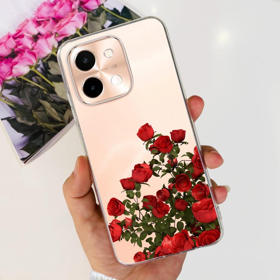 For Vivo Y28 4G Case V2352 Cute Cat Panda Painted Cover Soft Silicone Phone Case For Vivo Y28 Y 28 VivoY28 4G Funda 6.68'' Coque