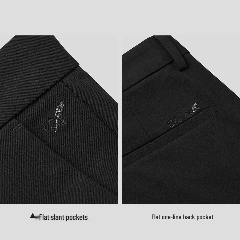 HLA Men's Chic Ageless Wrinkle-Free Business Casual Trousers