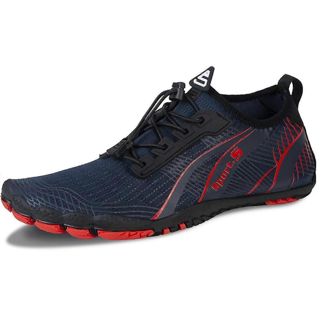 Barefoot Shoes Mens Women Water Shoes Trail Running Beach Water Trainers For Gym Swim Snorkeling Surfing-6.5 UK-R Blue