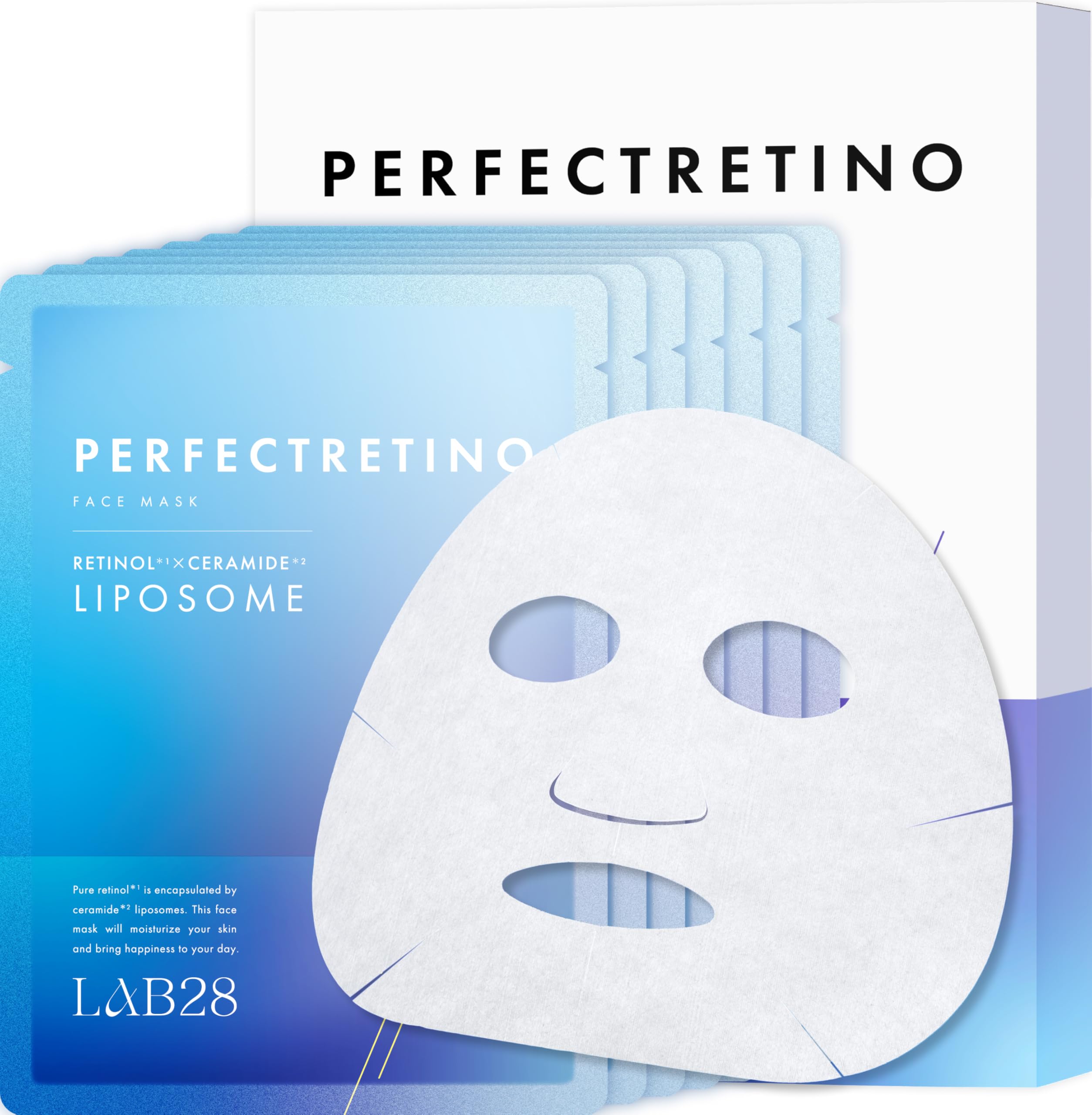 

LAB28 Perfect Retino Маска для лица Бьюти-пак в индивидуальной упаковке 1 лист Сделано в Японии [Ретинол Липосомы Увлажнение Уход против старения Поры Сухость Мелкие морщины]