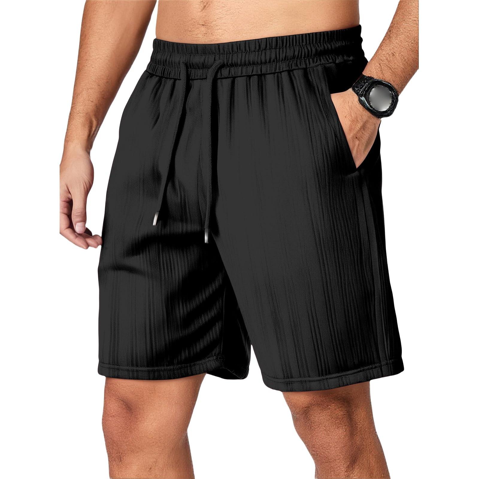 

Мужские однотонные спортивные штаны со шнуровкой, мужские шорты, повседневные брюки L чёрный