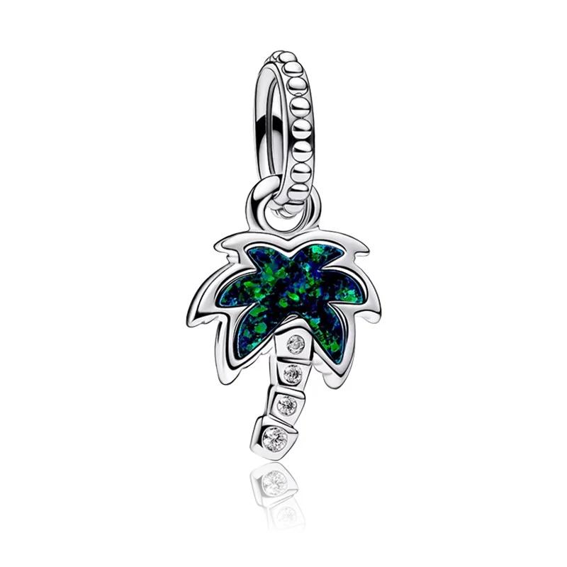 Copper Charms Coconut Tree Cactus Starfish Beach Beads Fit Original Bracelets Bangle Diy Pendant Fine Jewelry Gift