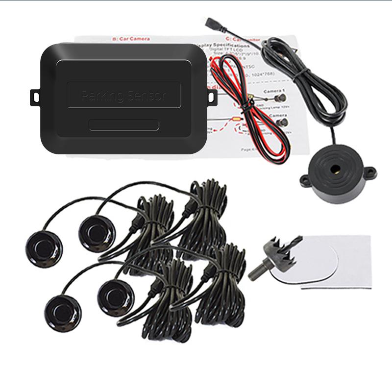 

SINOVCLE 4 Sensors Buzzer 22mm Car Parking Sensor Kit Reverse Backup Radar Sound Alert Indicator Probe System 12V чёрный