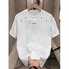 2026 Pure Cotton Fashion American Minimalist TShirt Trendy Print Summer Round Neck Versatile Short Sleeve Shirt Unisex