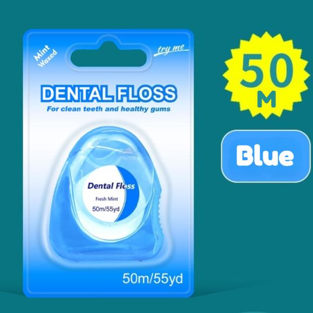 Dental 50m Roll Flosser Portable Toothpick Oral Hygiene Cleaning High Tension Floss Practical Health Mouth