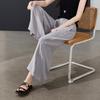 SOFSIL Women's Summer Thin Wide-Leg Cropped Pants