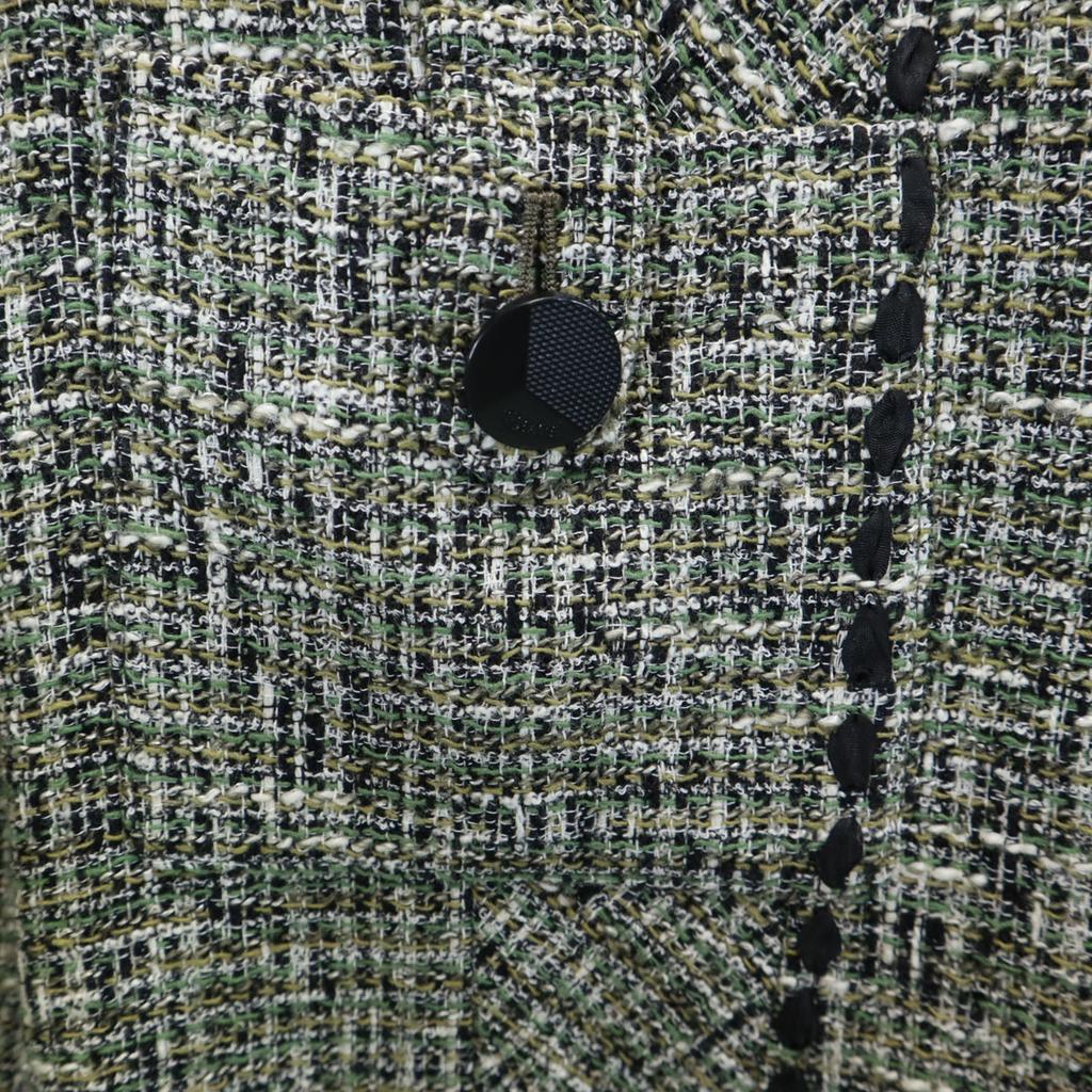 Unused Rene Made In Japan Short Sleeve Tweed One Piece 36 Green Women Used