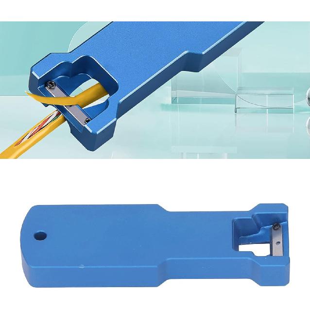 Longitudinal Cable Peeler, Optical Cable Peeler Aluminum Body Optical Cable Longitudinal Bundle Stripper Riser Window Cutter Cable Tool Fiber Optic