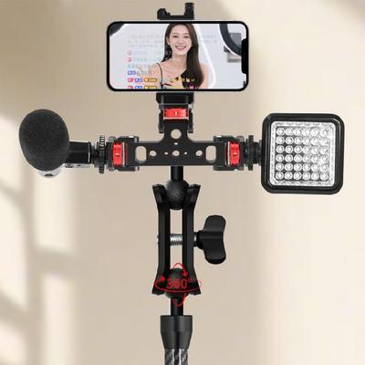 Multifunctional Live Video Stand Support for Mobile Phone for DSLR Camera 1/4inch Mount Smartphone Arrangement