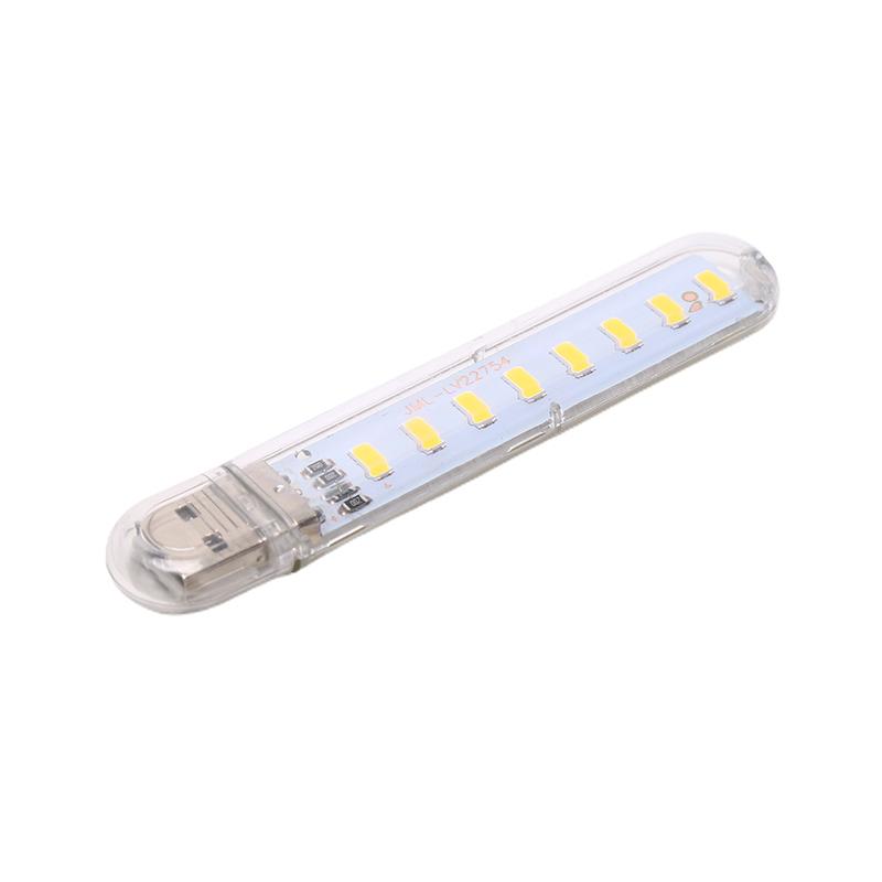 Usb Led Book Lights 8Leds Smd Bulb 5V Power Input White Warm Usb Night Light