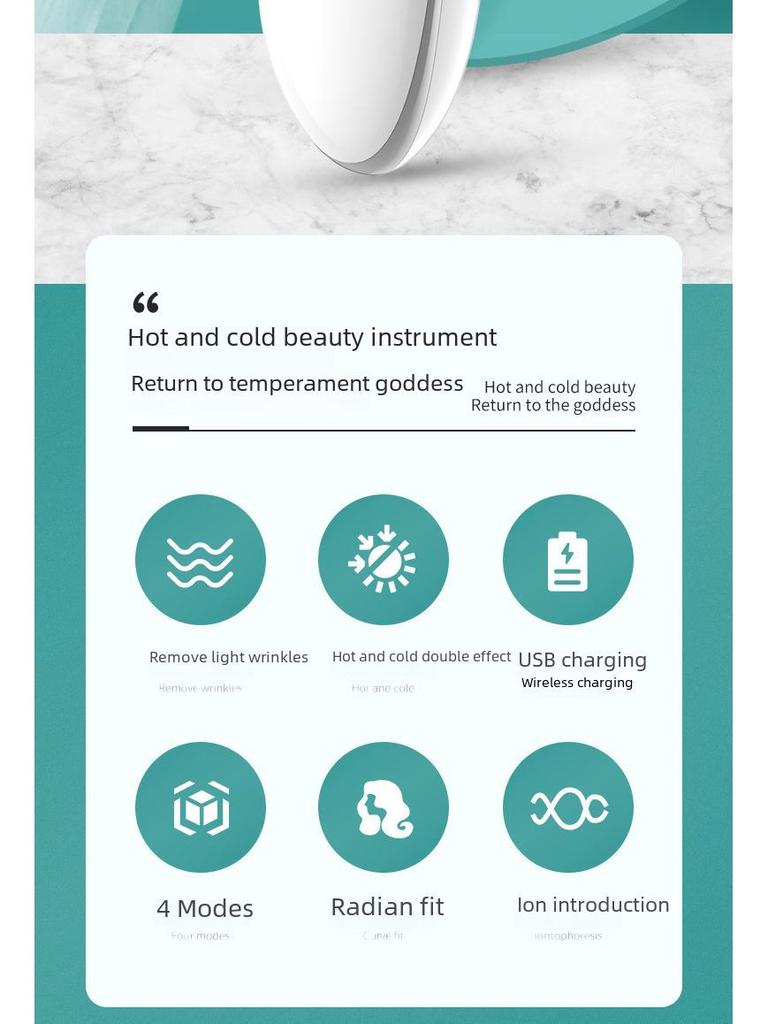 EMS Microcurrent Neck and Face Beauty Device: Removes Neck and Nasolabial Lines, Vibrates for Massage, Lifts and Tightens, Anti-Wrinkle.