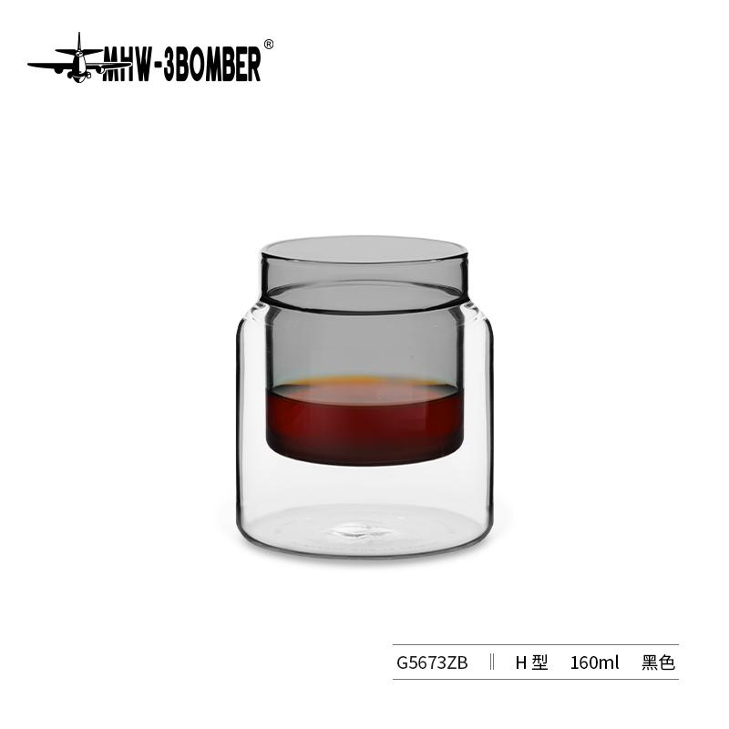 MHW-3BOMBER DW Series Glass Cup Double Wall Glass Coffee Mugs Borosilicate Glass Espresso Cups Professional Barista Accessories