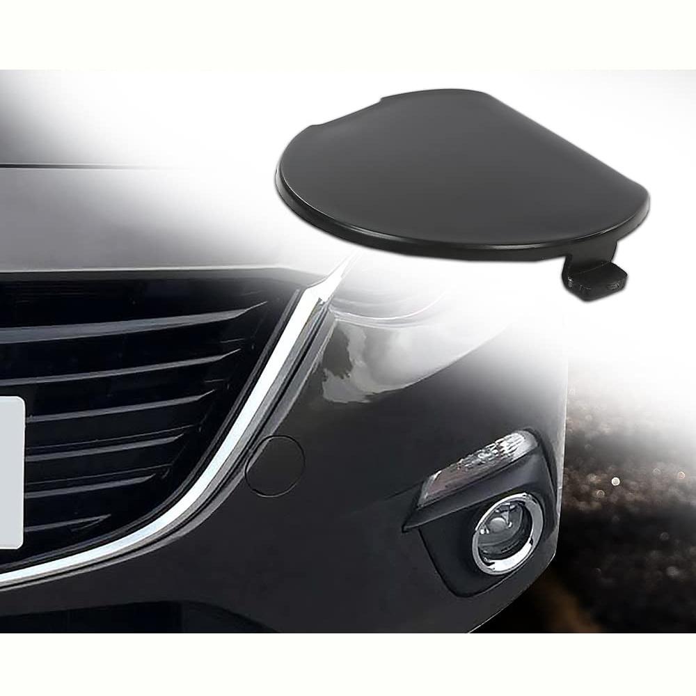 1x Front Bumper Bracket Tow Eye Hook Cover Cap Primer For Mazda 3 2014 2015 2016