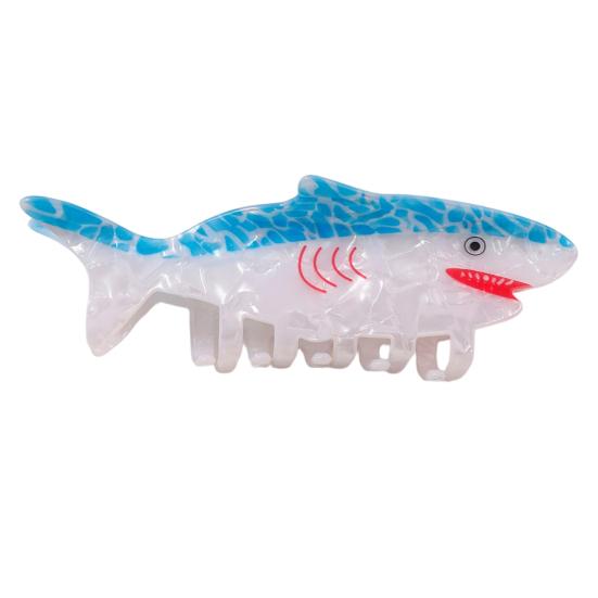 Hair Claw Marine Animal Shape Back Head Hair Clip Anti-slip Teeth Strong Grip Shark Hair Clip Versatile Hair Accessory