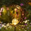 Solar Powered Garden Statues Outdoor Decor Fairy Moon Figurine LED Light Stake Ornament for Patio Lawn Yard Pathway Sweet Gift