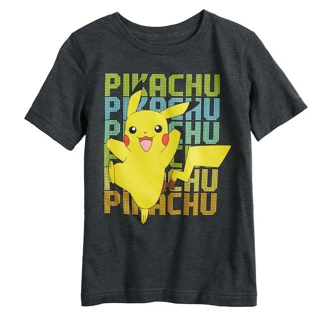 Pokemon Pikachu Jumping Beans Boys Kids Youth Tee Graphic T-Shirt Apparel Tee 150