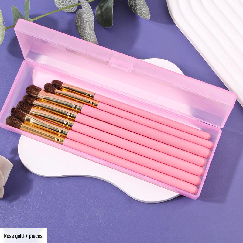 7-Piece Portable Pony Hair Eyeshadow Makeup Brush Set