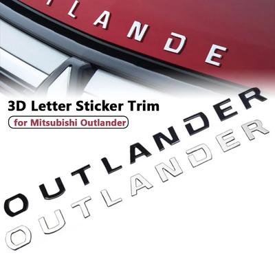 Per Mitsubishi Outlander Adesivi Auto Styling Scritta Lettere 3D Emblema Cofano Logo Distintivo Accessori Auto ABS Cromato