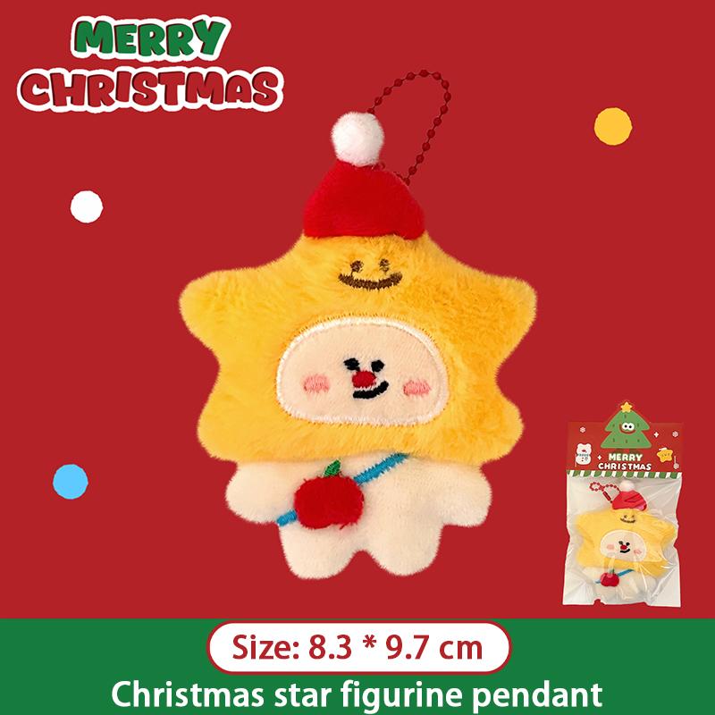 Christmas Plush Toy Hanger Christmas Tree Decoration Santa Claus Backpack Keychain Hanger Penguin Small Pendant