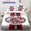 Amsterdamsche Football Club Ajax Pattern Bedding,Quilt Set Quilt Cover Pillowcase Home Birthday Gift(1 * Duvet Cover + 2 * Pillowcase, Without Core)