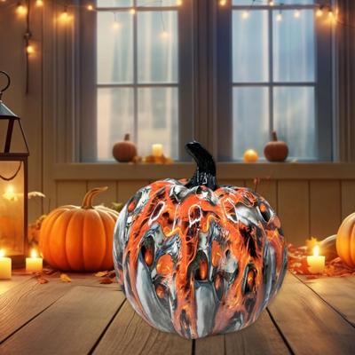 Figurka Dyni Dekoracja Halloween Rękodzieło Jesienne Żniwa Ozdoba na Biurko Miniatura dla