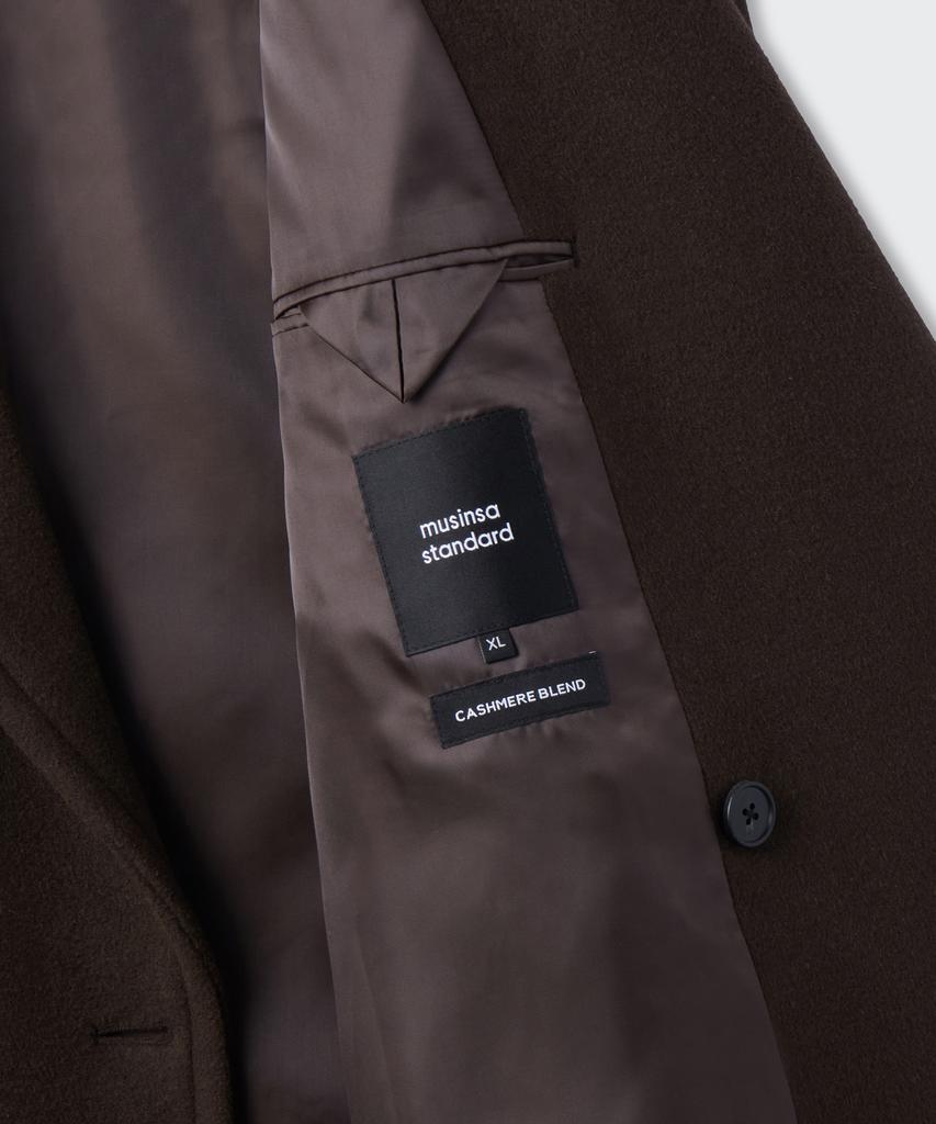 Musinsa Standard Cashmere Blend Oversized Double Coat [Baroque Brown]