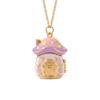 Openable Lid Photo Box Locket Macaron Gradient Fairy Pendant Sweet Mushroom Necklace  Daily