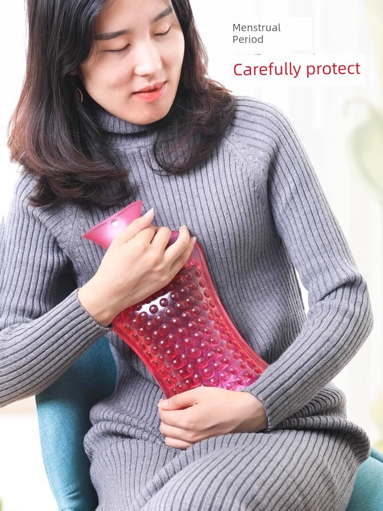Cervical Hot Water Bag, Water-Filled Heating Pad, Long Strip-Shaped Hot Water Bag for Shoulder and Neck Heating, Neck and Stomach Warming Pad