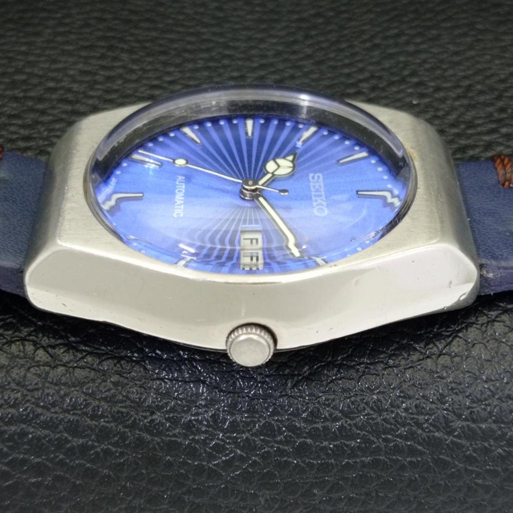 Seiko AUTOMATIC VINTAGE JAPAN 6309A MENS SKY BLUE COLOR DIAL WATCH A701340-5