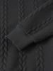 Suéter Masculino Europeu de Lã com Gola Alta - Tricô Jacquard Liso para Moda Outono/Inverno
