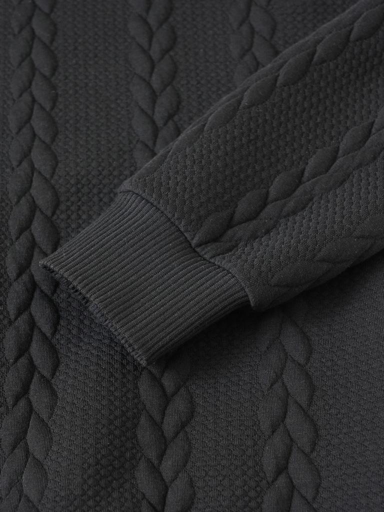 Suéter Masculino Europeu de Lã com Gola Alta - Tricô Jacquard Liso para Moda Outono/Inverno