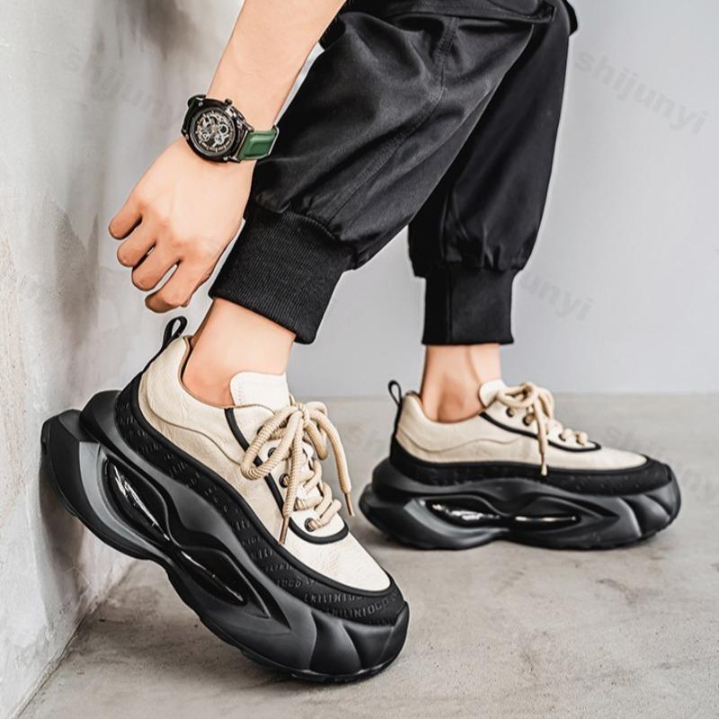 Fashion Height Increasing Casual Men's Shoes 2025 Spring Fashion Trend Versatile Sports Thick Soled Shoes Fashion Trend Chunky sneakers