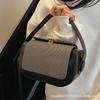 Internet celebrity box women's bag 2025 new Korean version small square bag niche design underarm contrasting color portable underarm bag