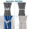 Creative Imitation Pearl Curtain Ties Elastic Adjustable Hexagonal Curtain Tiebacks Practical Butterfly Clips