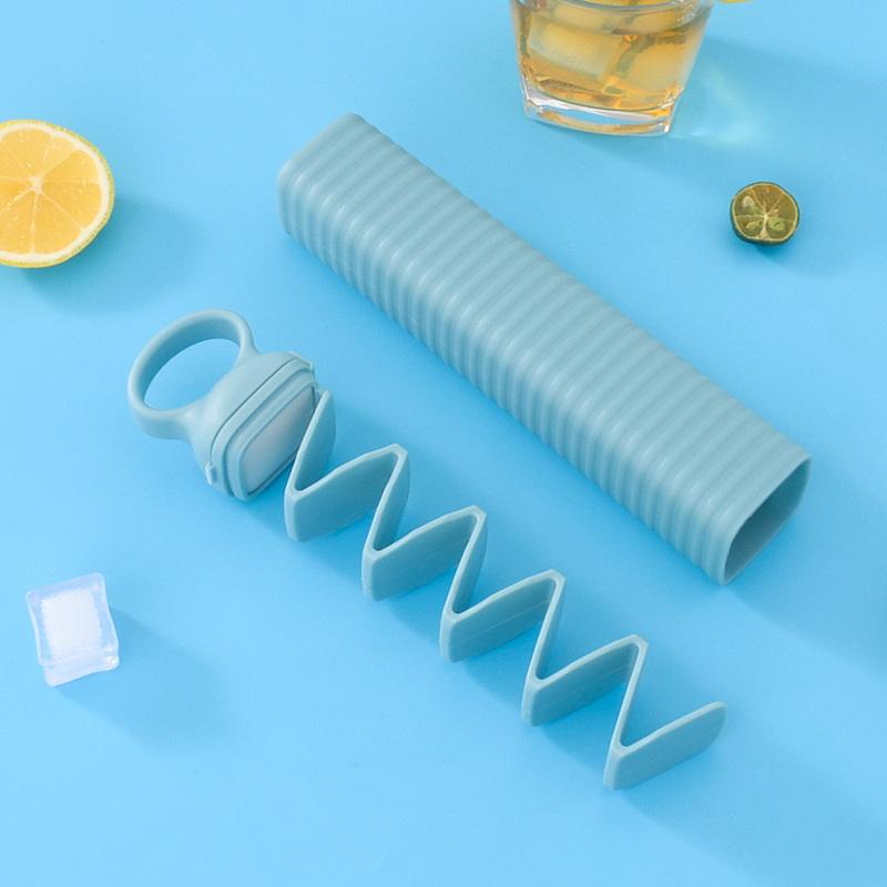 Easy Release Foldable Ice Tray Collapsible Plastic Ice Maker Mold for Kitchen Barbecue Refrigerator Outdoor Drink Cooling