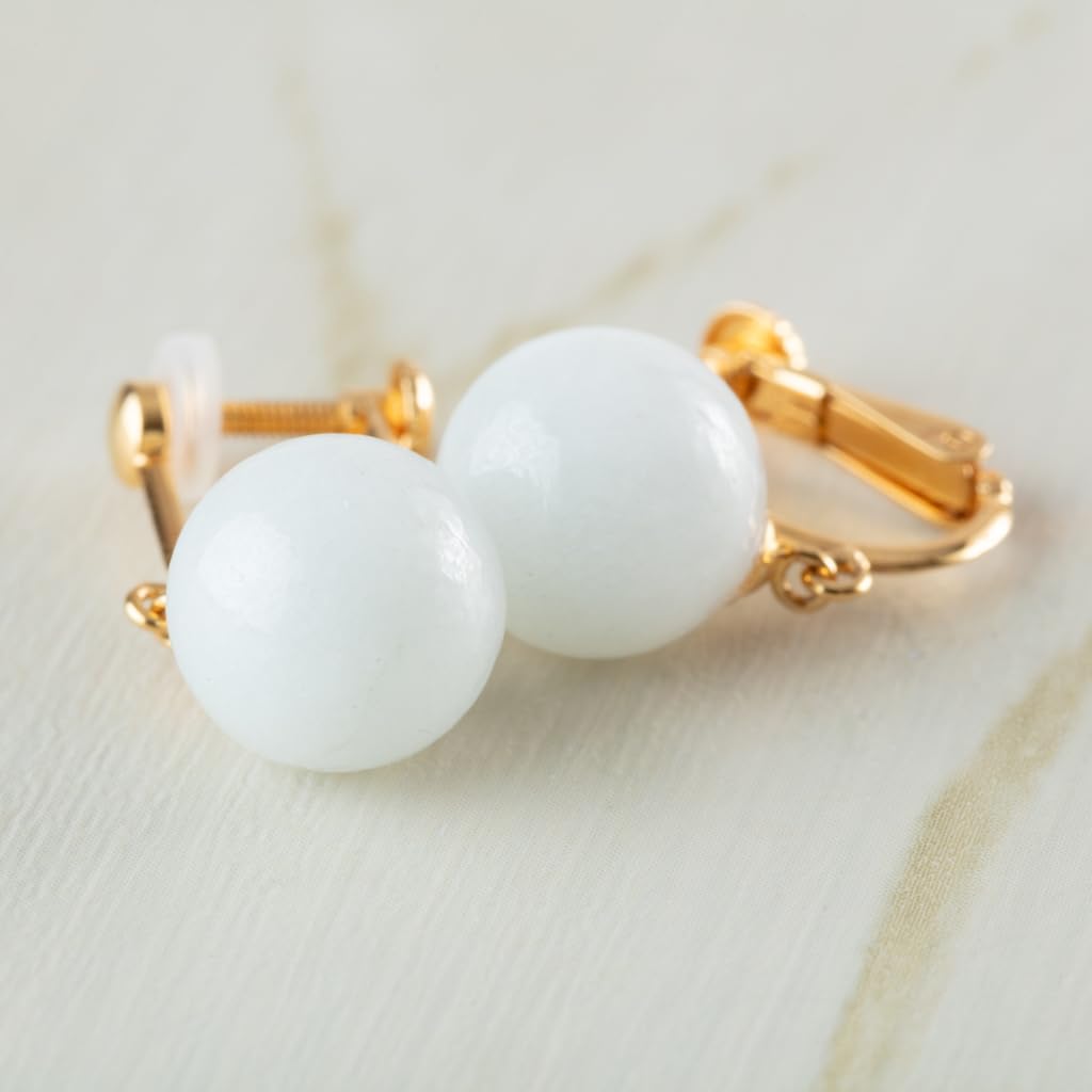 10mm Itoigawa Natural Jadeite Bead Earrings Spring with Silicone Jadeite Workshop Guarantee Japanese National Jomon Power Stone APS0130 (Screw Cover)