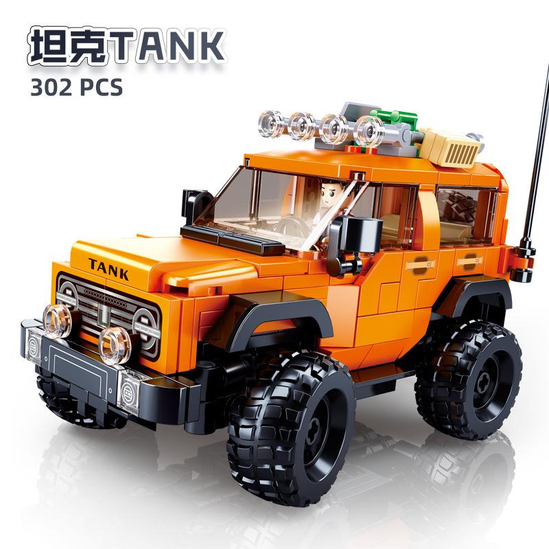 302Pcs Sluban Urban Tank Modelbricks Off-Road Vehicle Figures Construction Blocks Educational Toy For Kidss For Kids