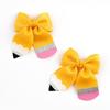 2Pcs Set Campus Style Pencil Shaped Bow Hair Clip with Navy Blue Color Sequin Hair Accessory,girls Side Clip Headband Hairclip