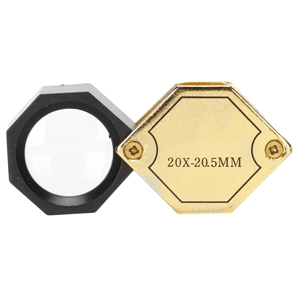 Foldng 20X Magnifier Handheld Magnifying Glasses for Jewelry Antique Watch Repairing