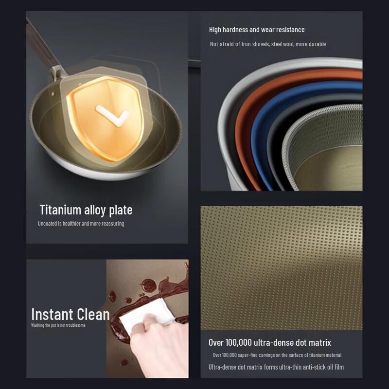 COOKER KING 34cm Titanium Alloy Non-Stick Wok