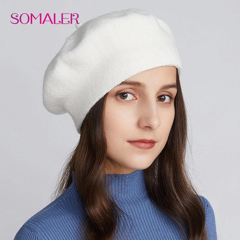 Buy SOMALER Womens Classical Beret Hats 