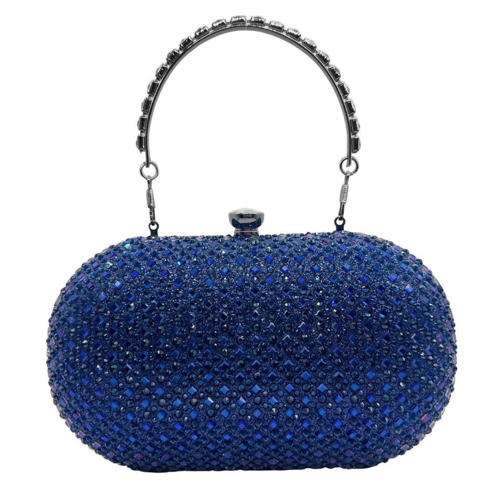 Gold Sparkling Rhinestone Clutch: Elegant Women's Evening Handbag with Diamond Detailing